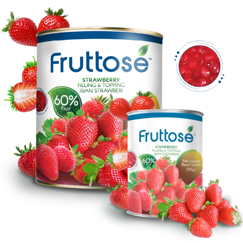 Fruttose Strawberry Fruit Filling & Topping 595g